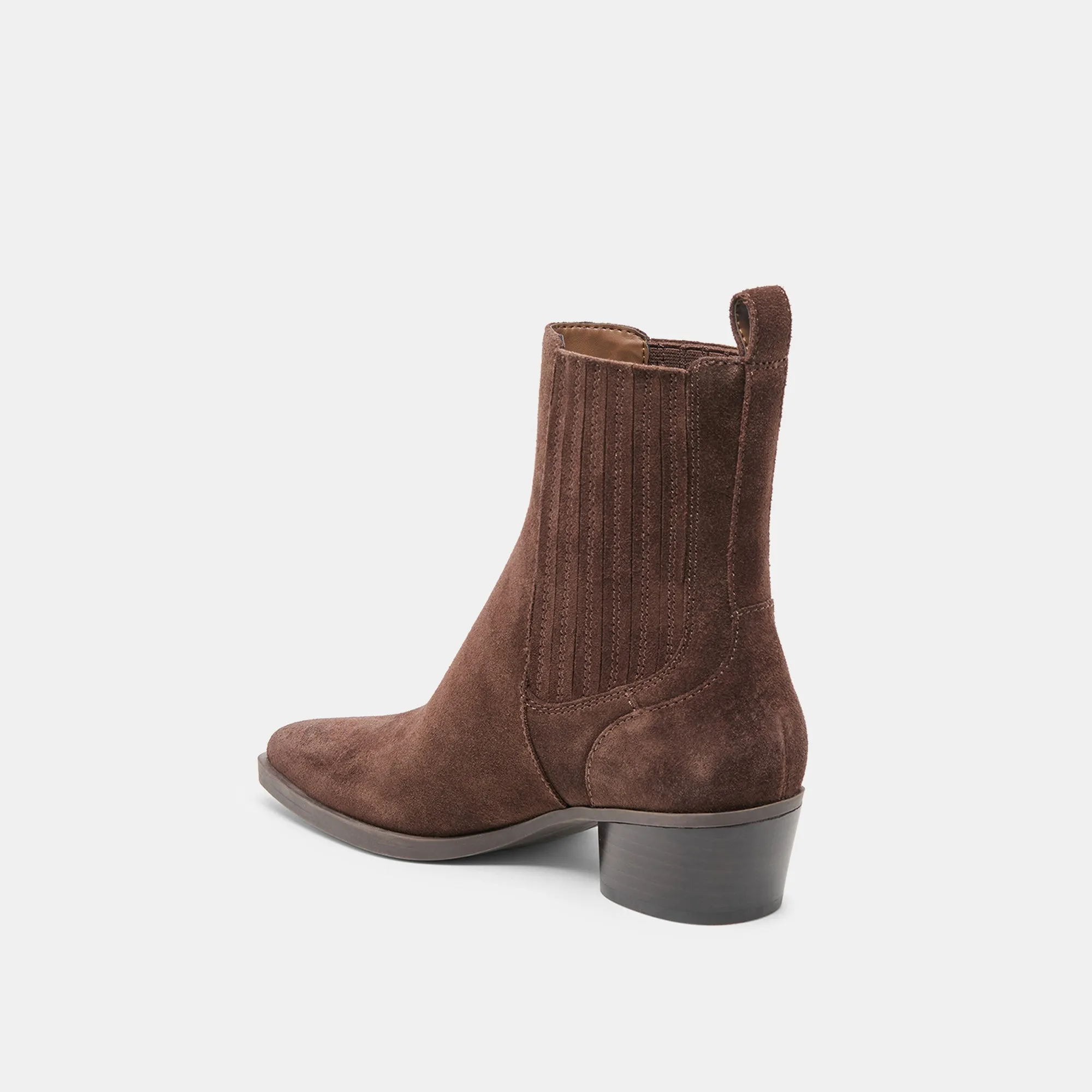 FAINT H2O BOOTIES DK BROWN SUEDE Snip Toe Boots