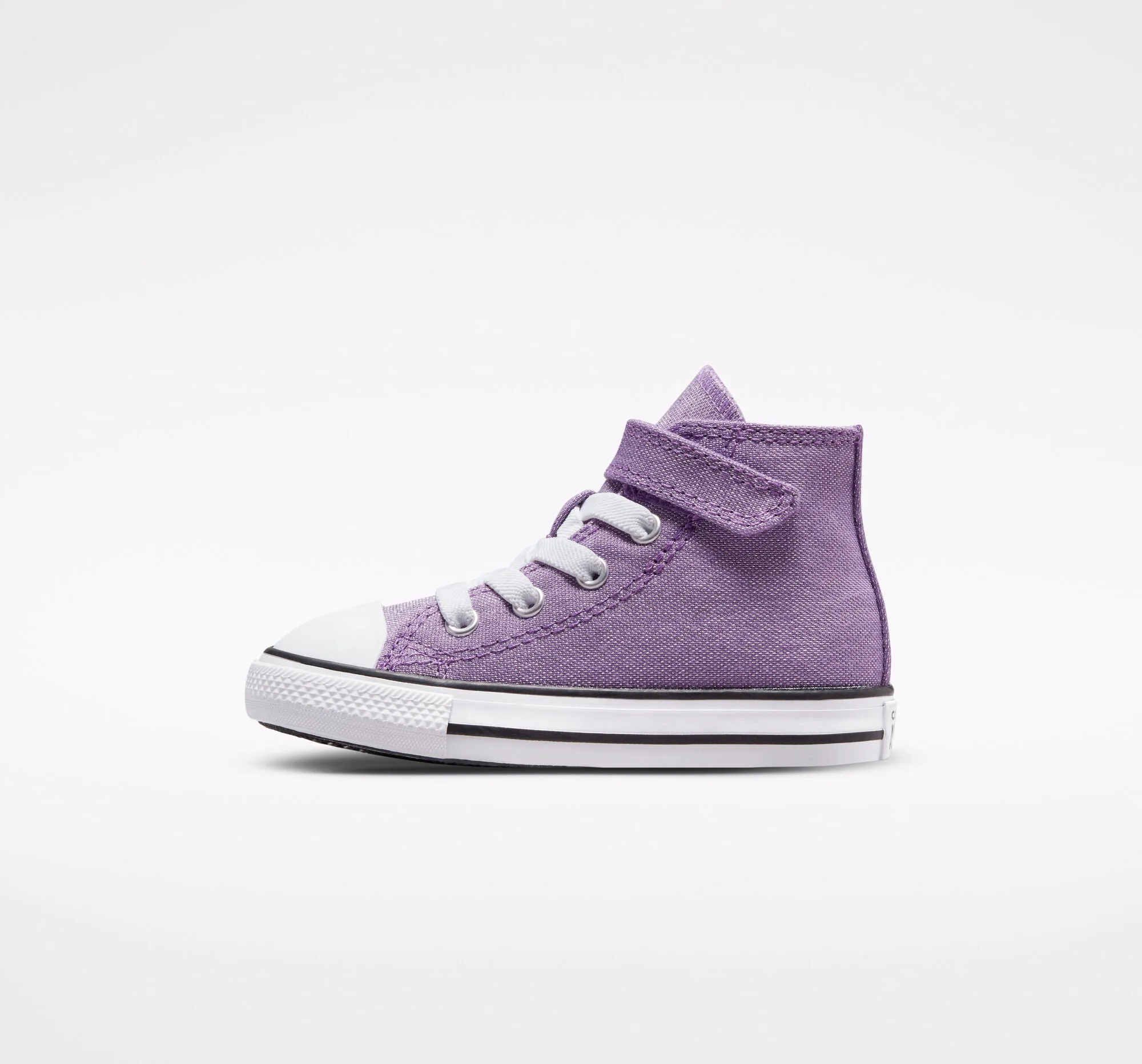 Snakeskin Sneakers Converse scarpa da bambina alta alla caviglia Chuck Taylor All Star Easy-On Glitter 772878C viola