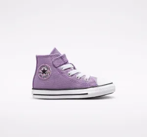 Converse scarpa da bambina alta alla caviglia Chuck Taylor All Star Easy-On Glitter 772878C viola Coloring Pages Sneakers