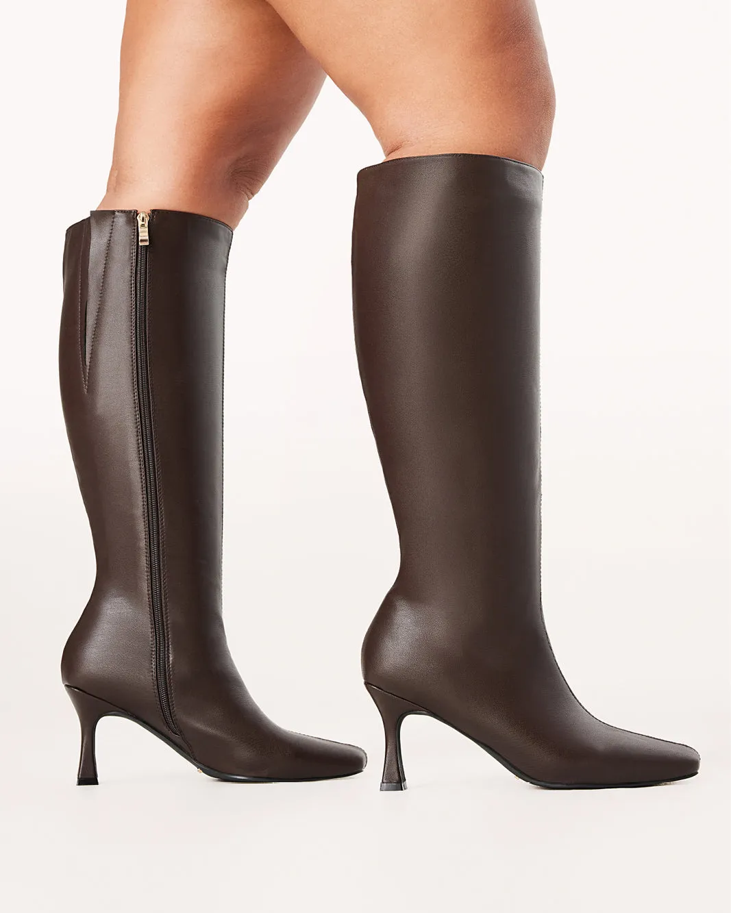 Santa Boots For Decoration CORBIN EXTENDED CURVE - CHOCOLATE