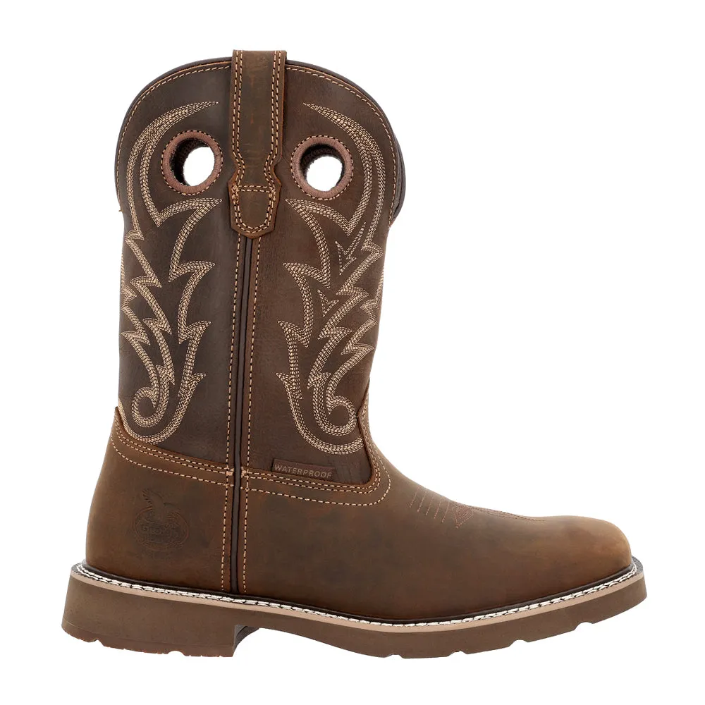 Chavalo Boots Core 37 Western 11 Inch Slip Resistant Steel Toe Work Boots