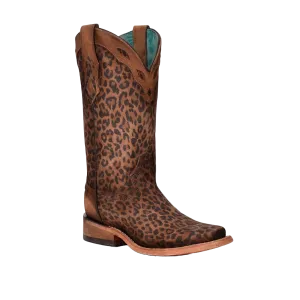 Dancing Boots Corral Ladies Leopard Print Square Toe Boots C3788