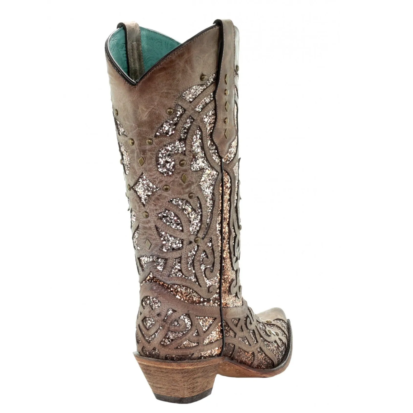 Truman Boots Corral Ladies Orix Luminary Roots Glitter Inlay & Studs Boots C3331