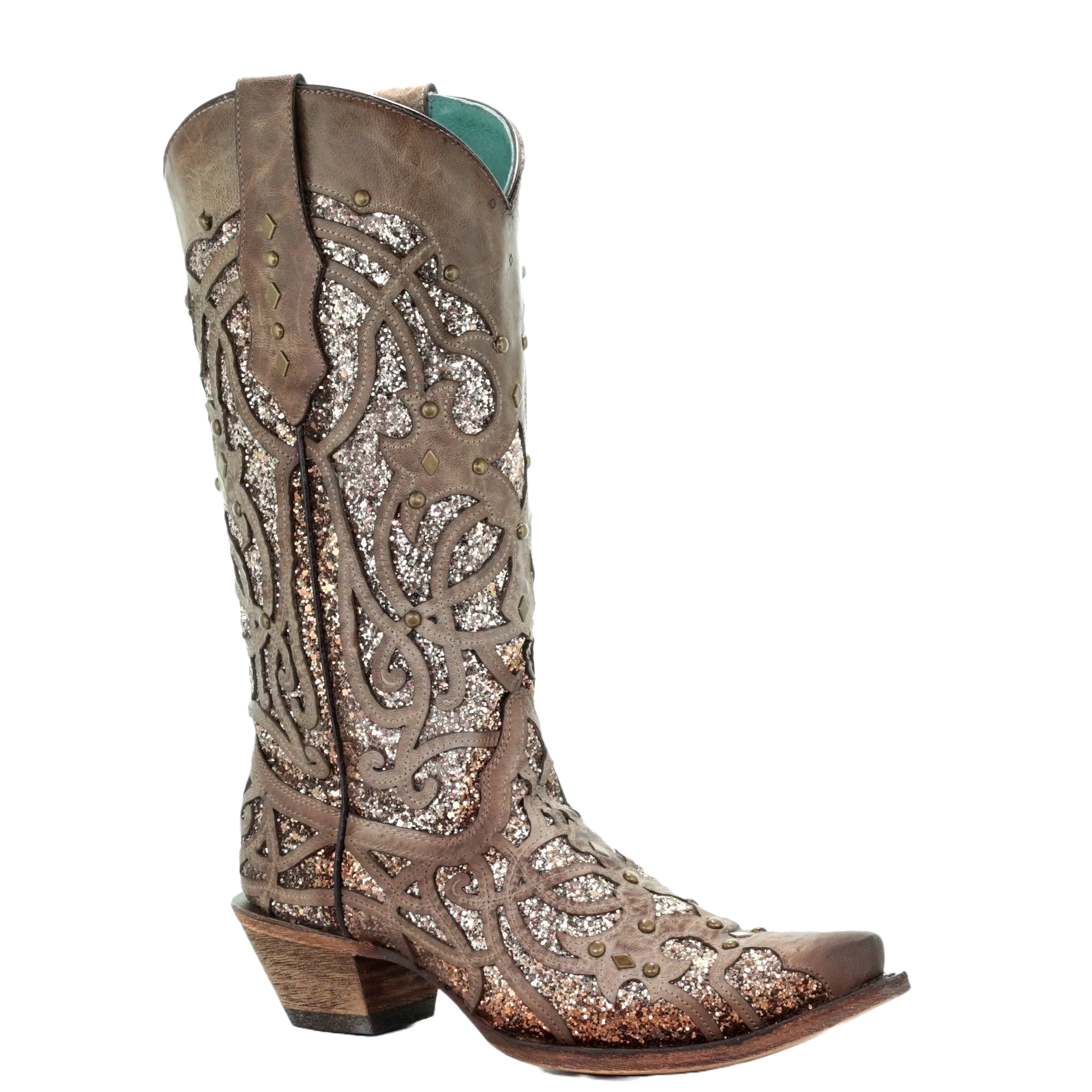 Boots Barn Corral Ladies Orix Luminary Roots Glitter Inlay & Studs Boots C3331