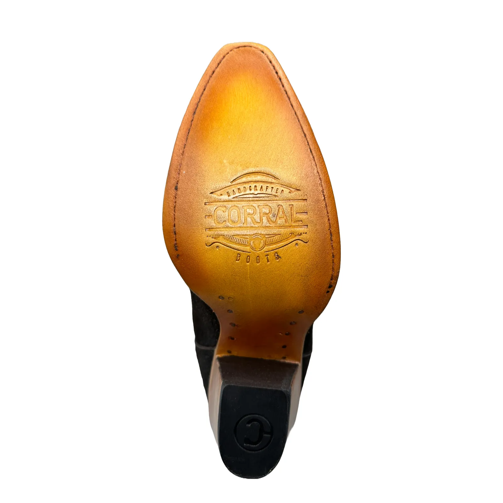 Corral Ladies Pointed Toe Copper-Black Metallized Leather Boots Z5240 Leopard Print Thigh High Boots