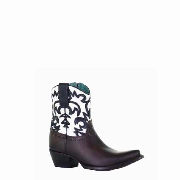 Keen Waterproof Hiking Boots Corral Ladies Black & White Overlay And Embroidery Ankle Boots C3758