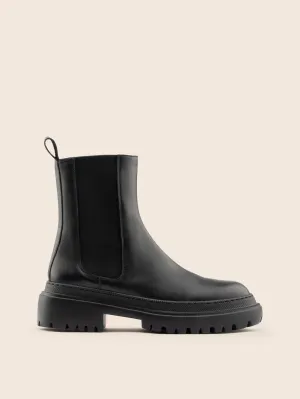 Big Boots Sale Corticella Black Leather Unlined Boot