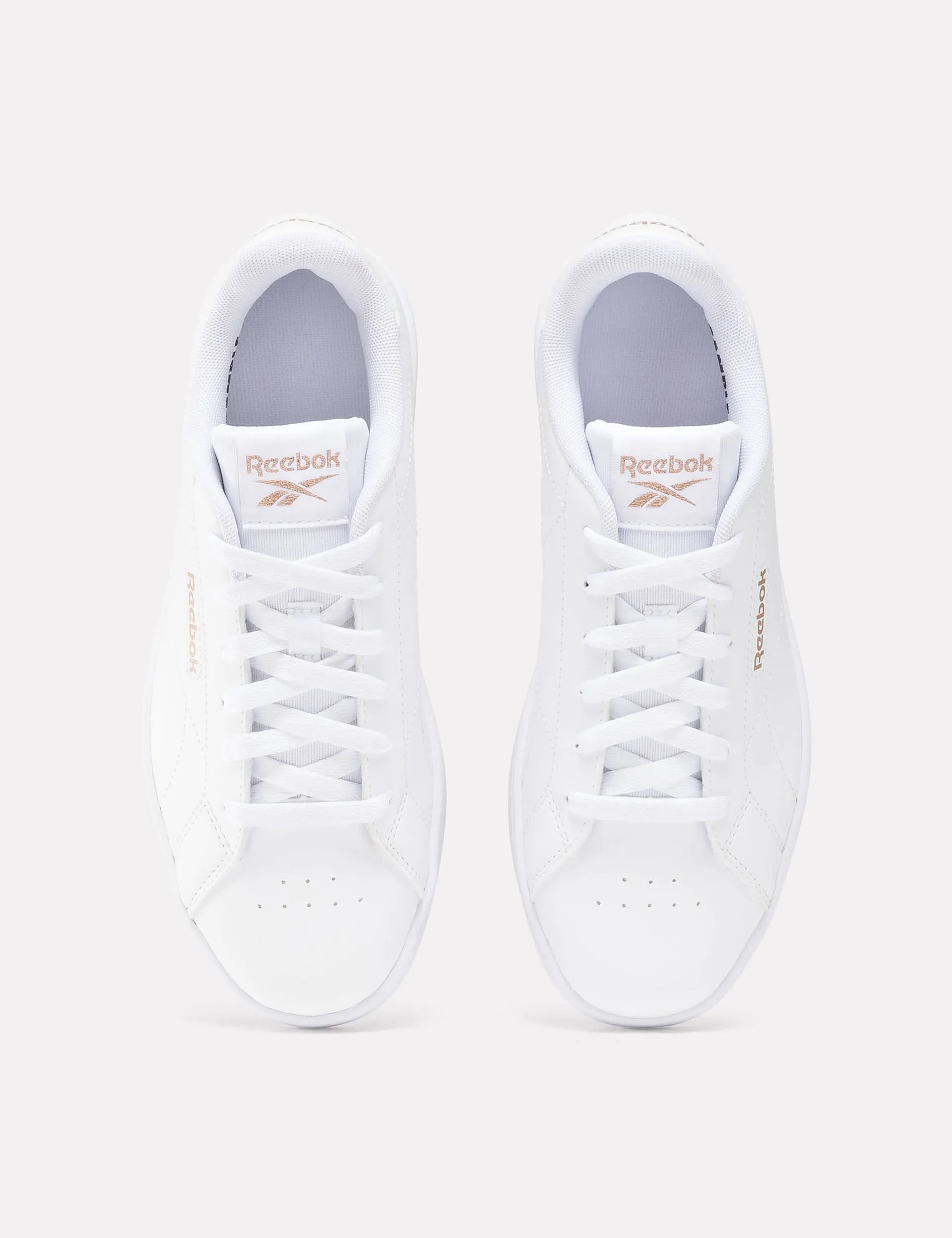 Green Tennis Shoes Court Clean Sneakers - White/Rose Gold