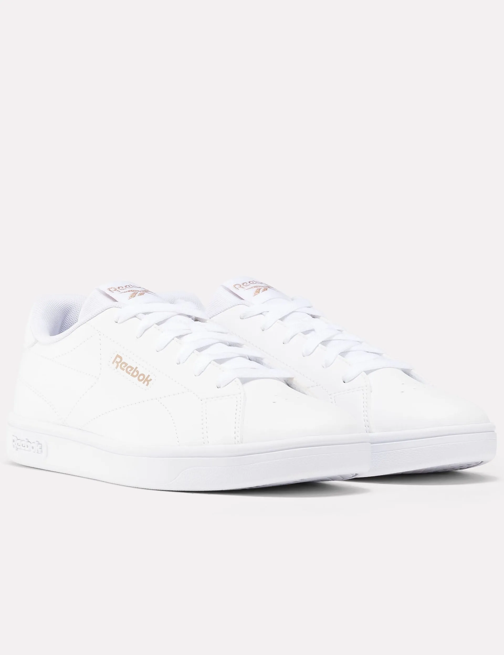 Tennis Shoes On Sale Court Clean Sneakers - White/Rose Gold