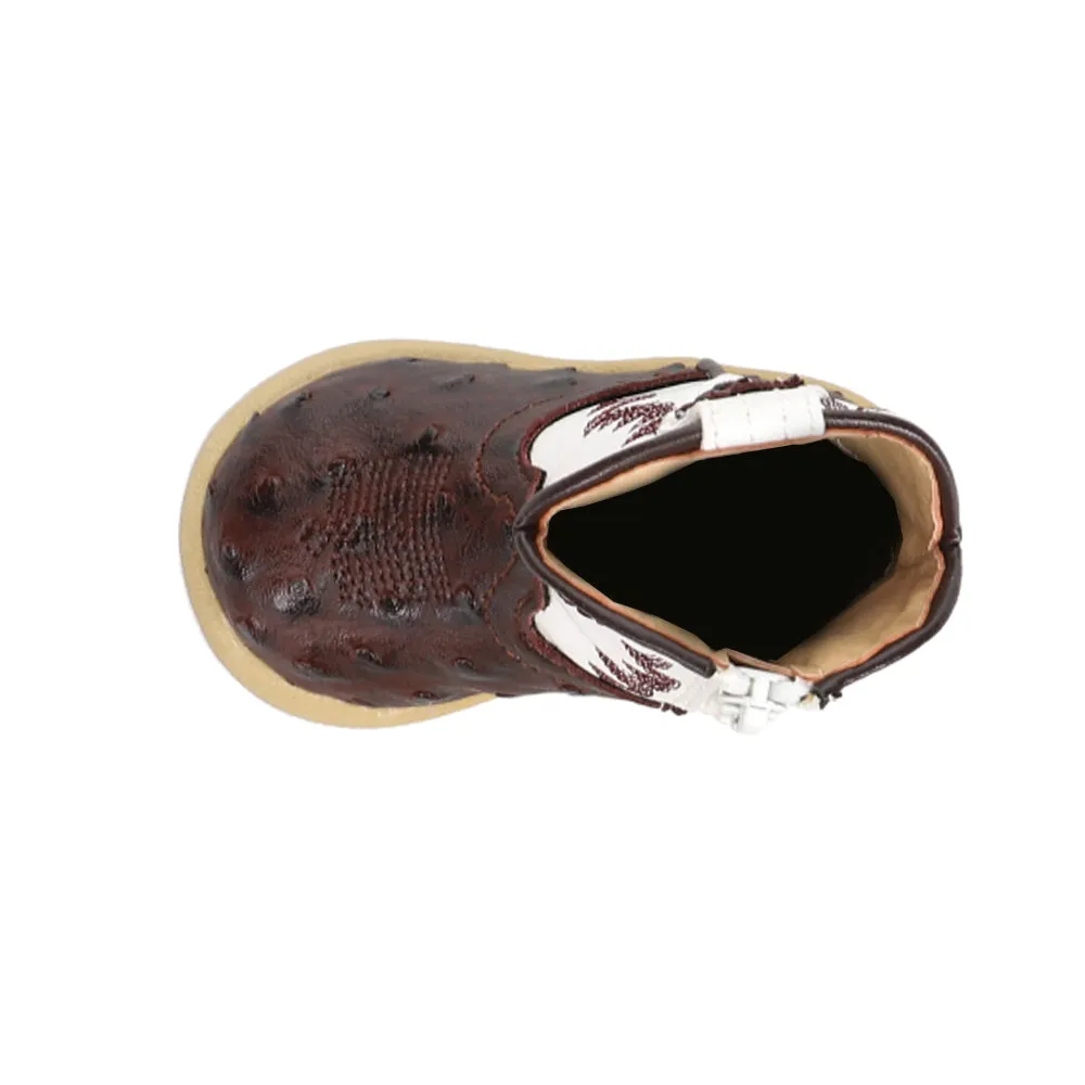 Military Boots Platform Cowbaby Bumps Round Toe Cowboy Boots (Infant)