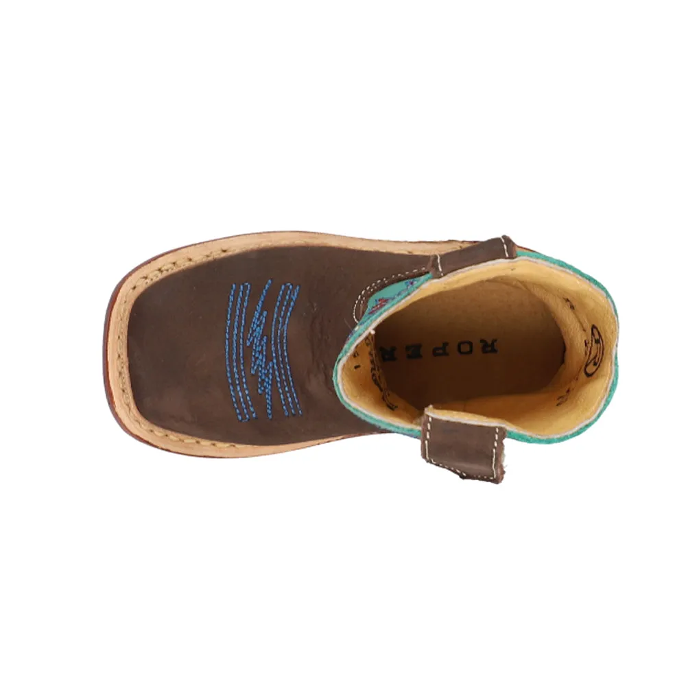 Toddler Fall Boots Cowbaby Embroidery Square Toe Cowboy Boots (Infant)