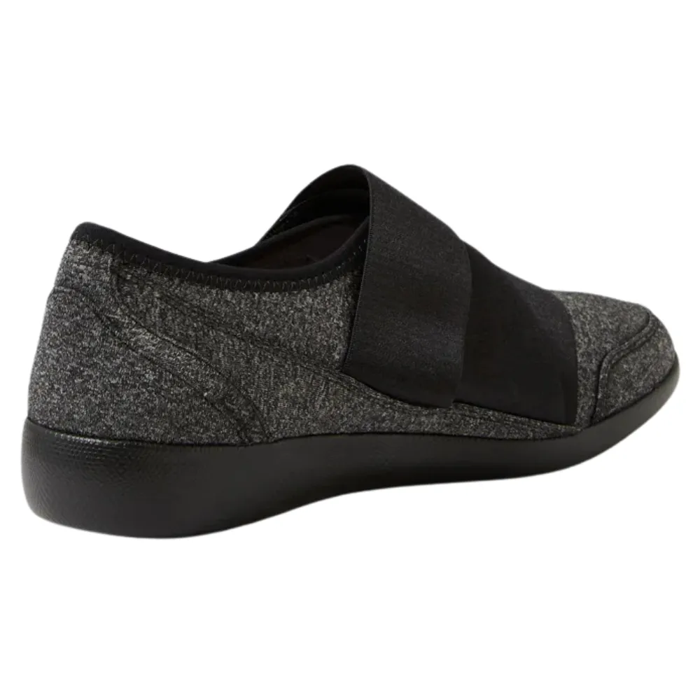Slip On Supportive Shoes Ziera Urban Charcoal/Black Neoprene Sneaker (Women's)