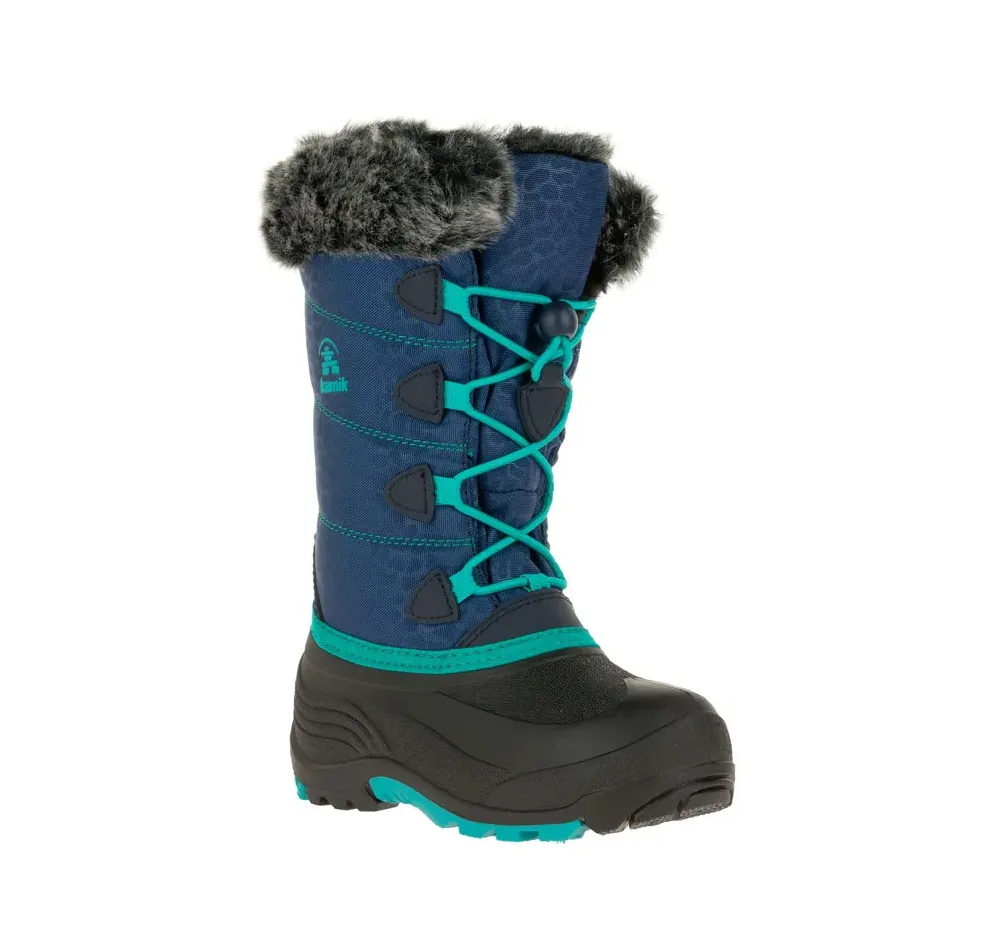 Kamik Snowgypsy 3 Winter Boots, Navy - Children's Lace Boots
