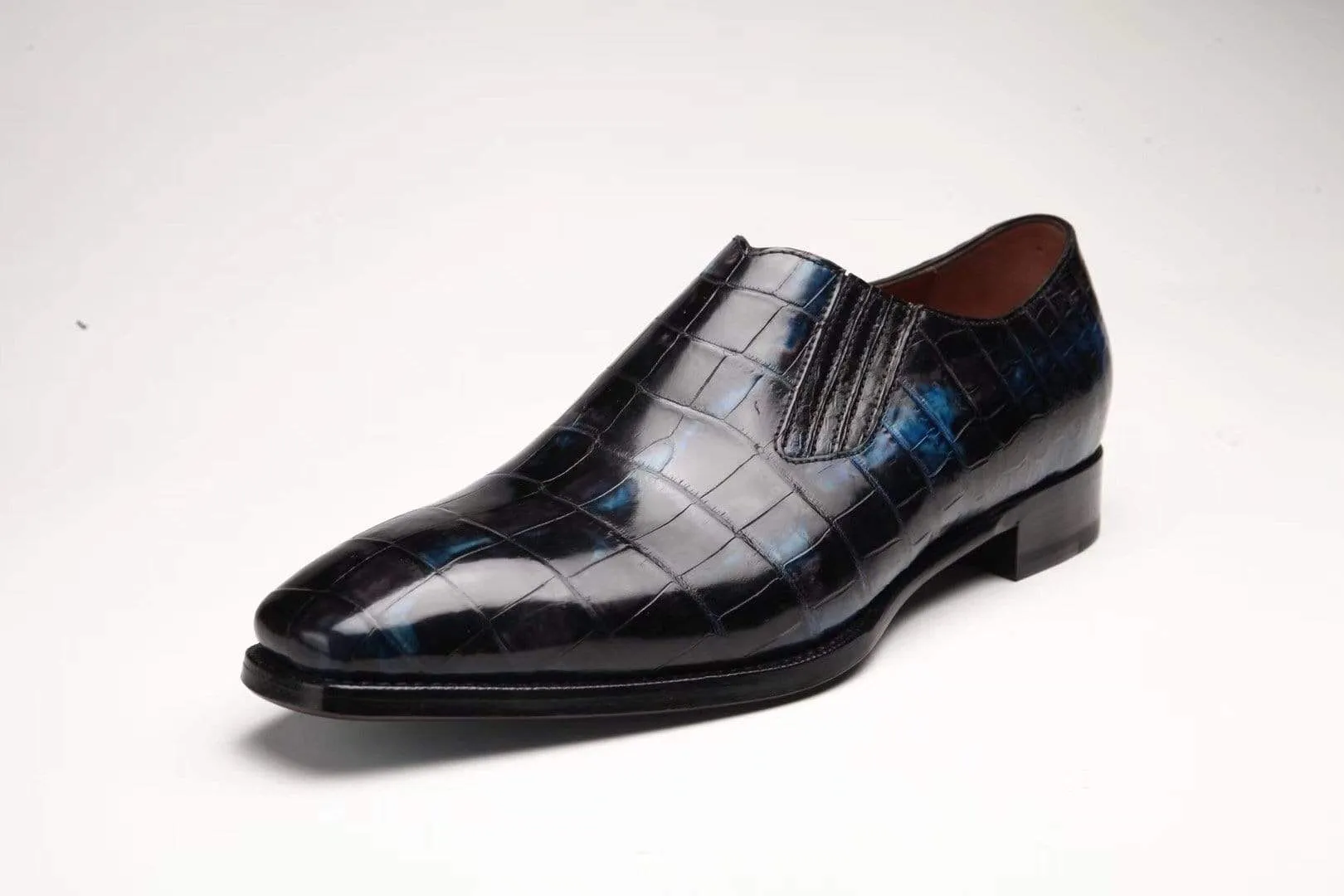 Amazon Slip On Shoes Crocodile Shoes Crocodile Leather Formal Penny loafer Casual Slip On  Shoes For Men