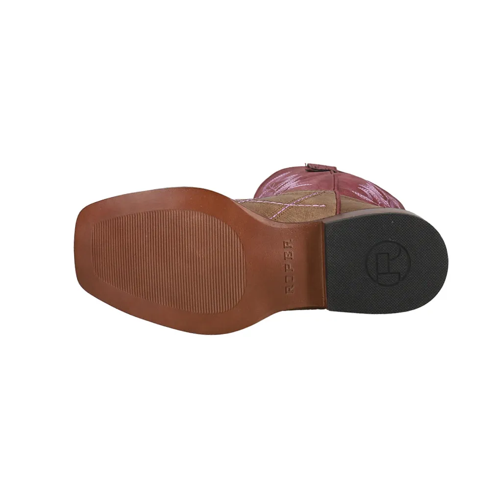 Cross Cut Round Toe Cowboy Boots (Big Kid) Work Boots For Men