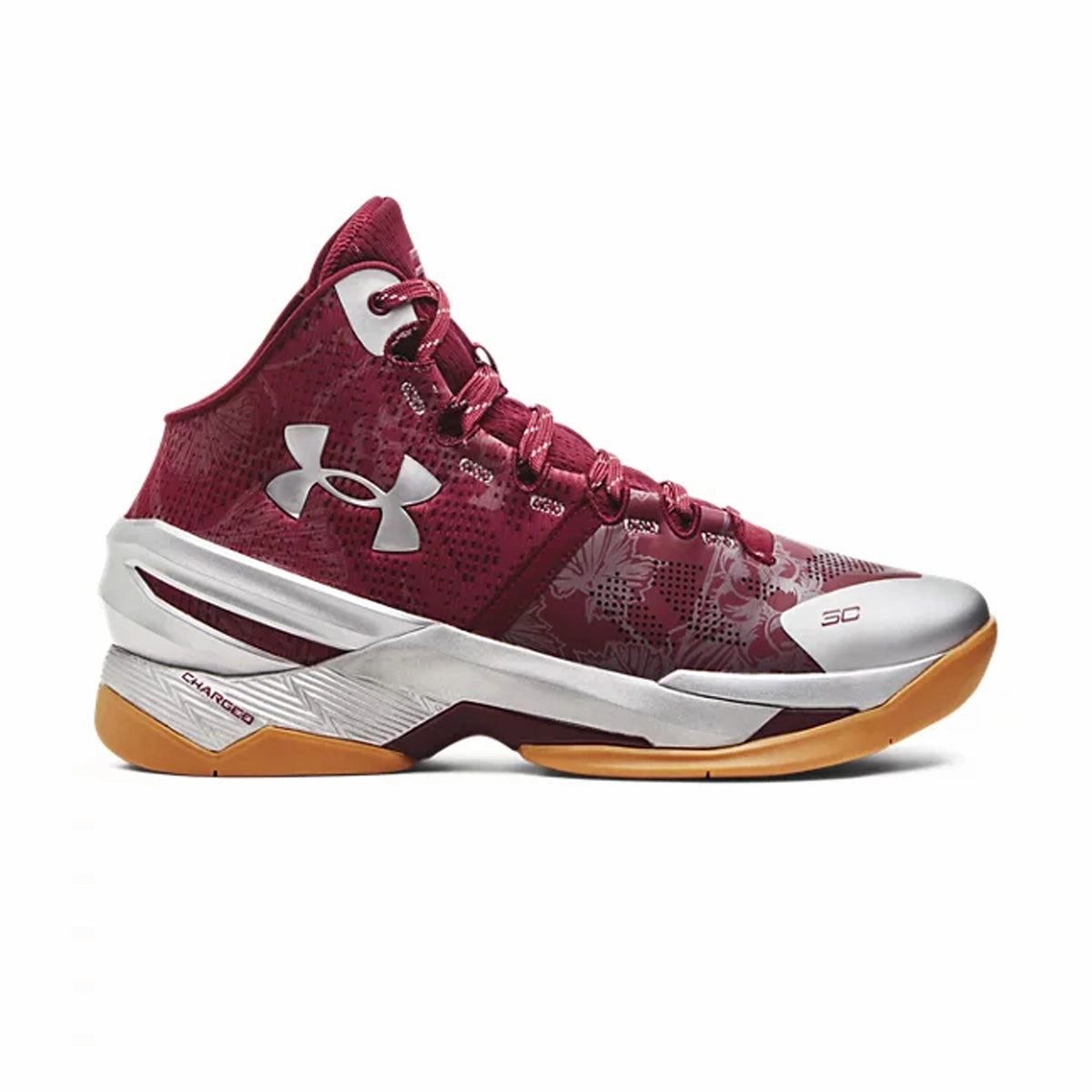 Curry 2 Retro 'Deep Red Metallic Silver' Cheap Basketball Shoes Ebay