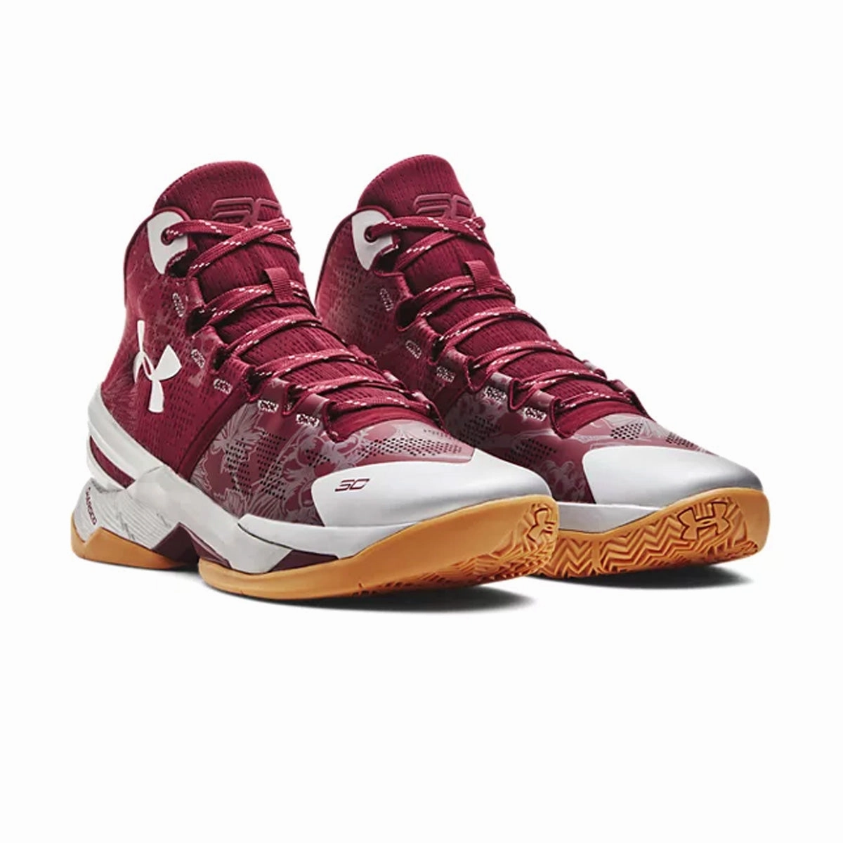 Best Outdoor Basketball Shoes Curry 2 Retro 'Deep Red Metallic Silver'
