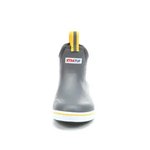 Boot Wellington Boots XTRATUF Men's Waterproof Ankle Gray and Yellow Deck Boot 22735