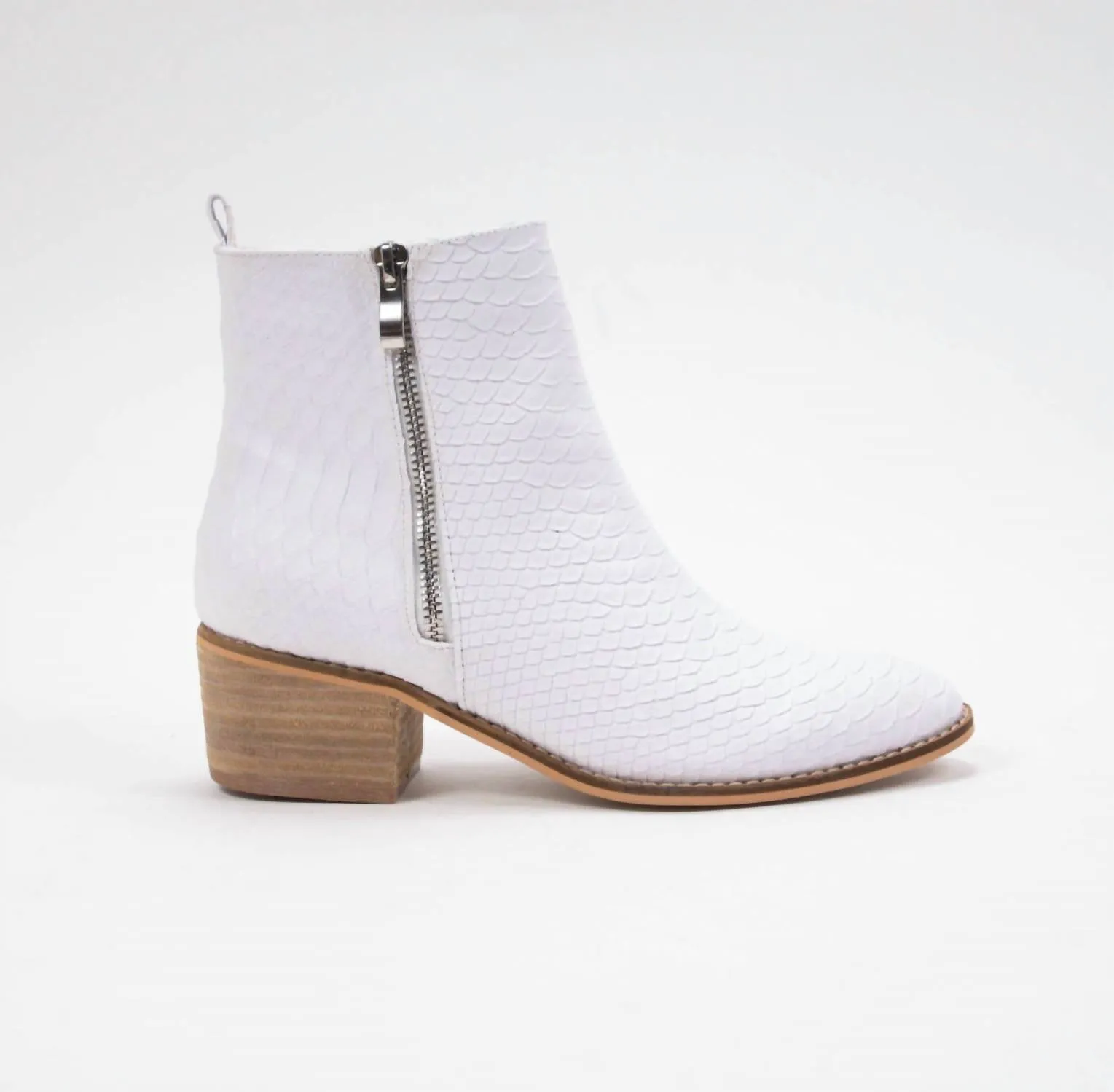 Lucchese Boot Company Cowboy Boots Women's Tory Croc Booties In White