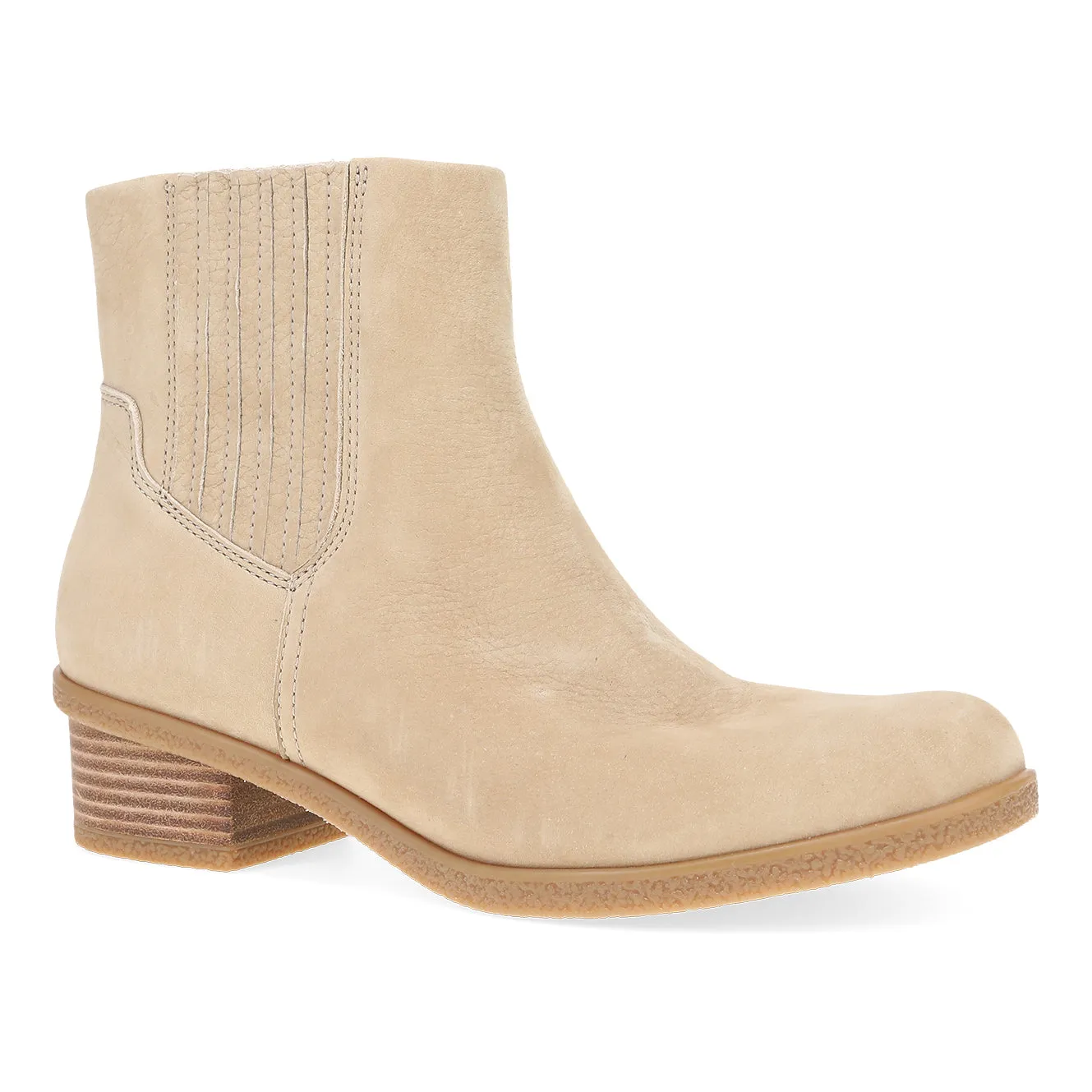 Daisie Sand Waterproof Nubuck Knee High Leather Wedge Heel Boots