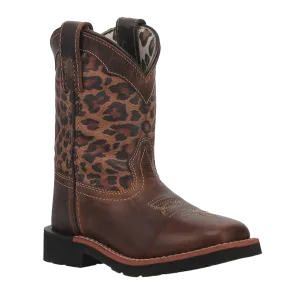 Dan Post Girl's Makucha Cheetah Tan Pull On Western Boots DPC3951 Gore Tex Boots