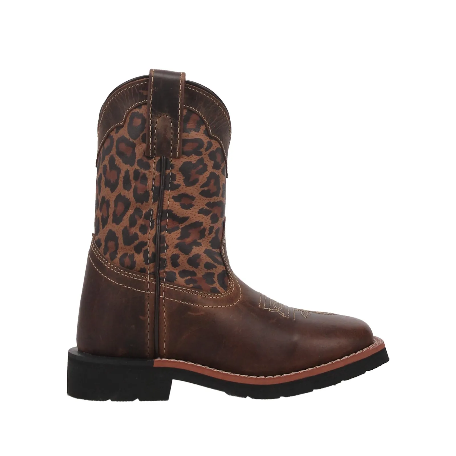 Dan Post Girl's Makucha Cheetah Tan Pull On Western Boots DPC3951 Tail Boots
