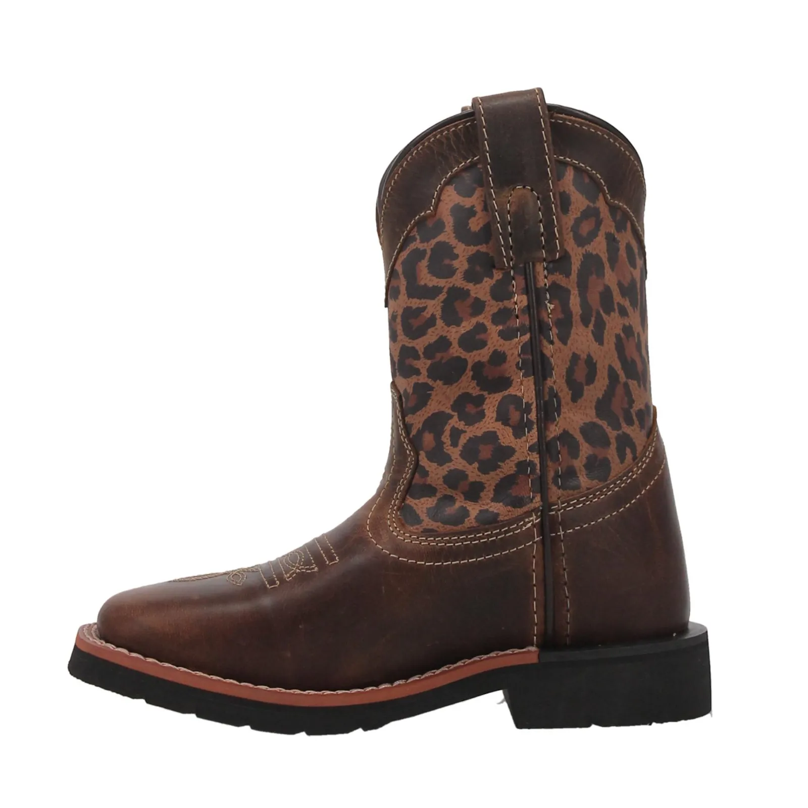 Dan Post Girl's Makucha Cheetah Tan Pull On Western Boots DPC3951 Best Boots To Wear With Shorts