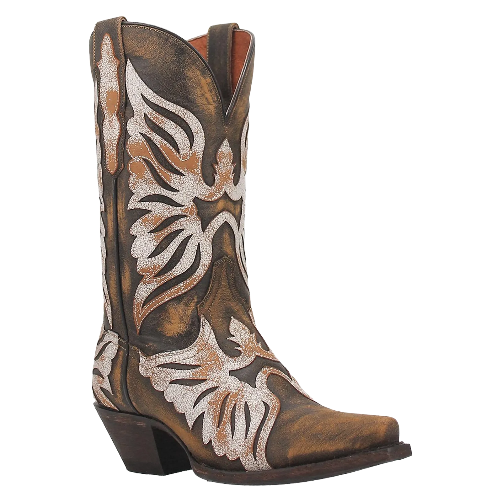 Danpost Boots Dan Post Ladies Ndulgence Snip Toe Brown Leather Boots DP4359