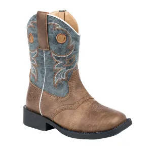 Mid Calf Cowboy Boots Daniel Embroidery Square Toe Cowboy Boots (Toddler)
