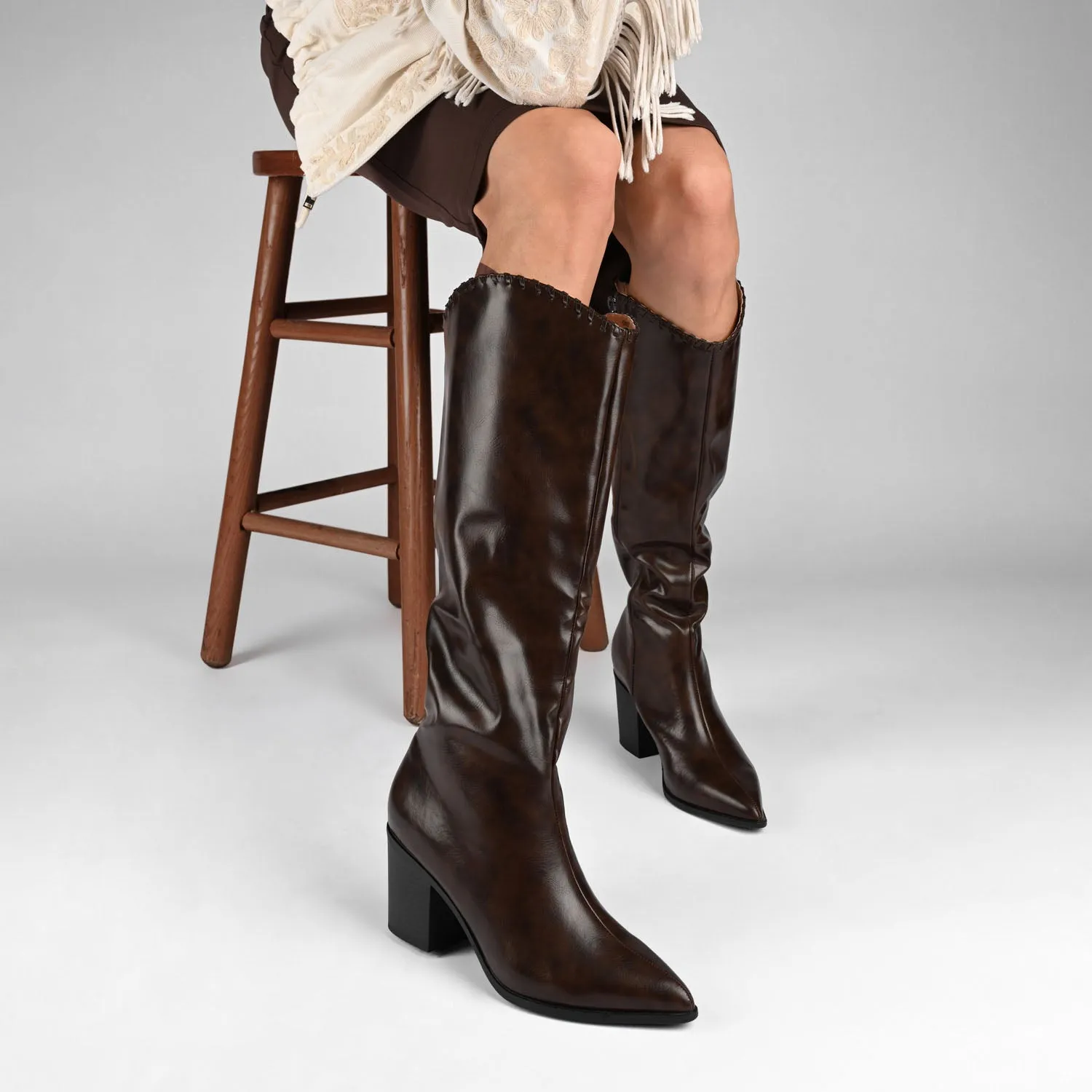 Boots Square Toe DARIA COWGIRL BOOTS IN WIDE WIDTH