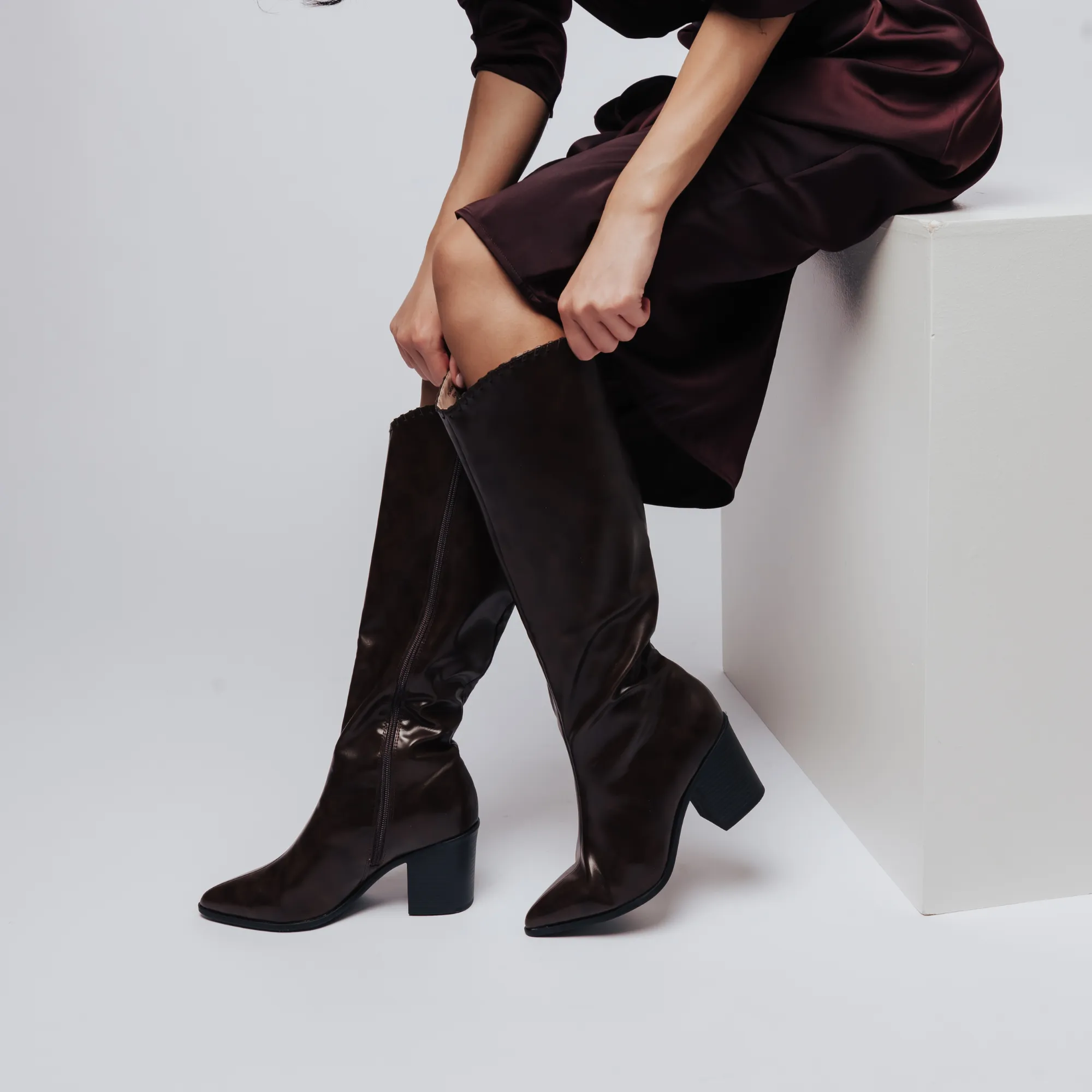 Chap Boots DARIA COWGIRL BOOTS IN WIDE WIDTH