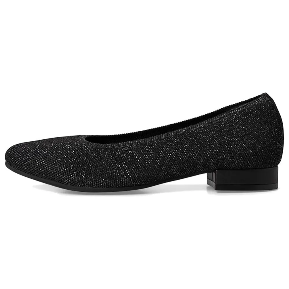 David Tate Runway Black Metallic Ballet Flat (Women's)