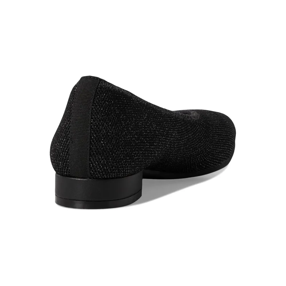 David Tate Runway Black Metallic Ballet Flat (Women's)