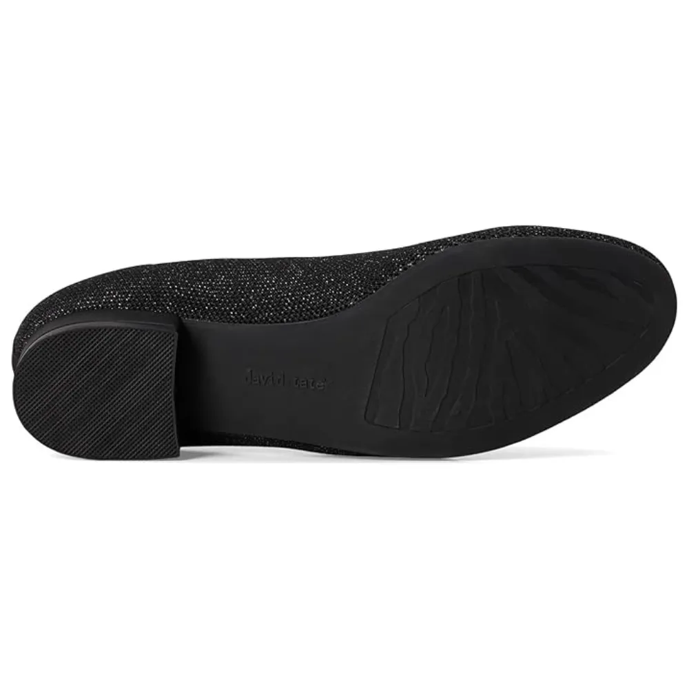 David Tate Runway Black Metallic Ballet Flat (Women's)