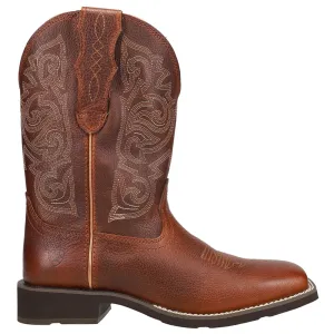 Boots Stretched Delilah StretchFit Embroidery Square Toe Cowboy Boots