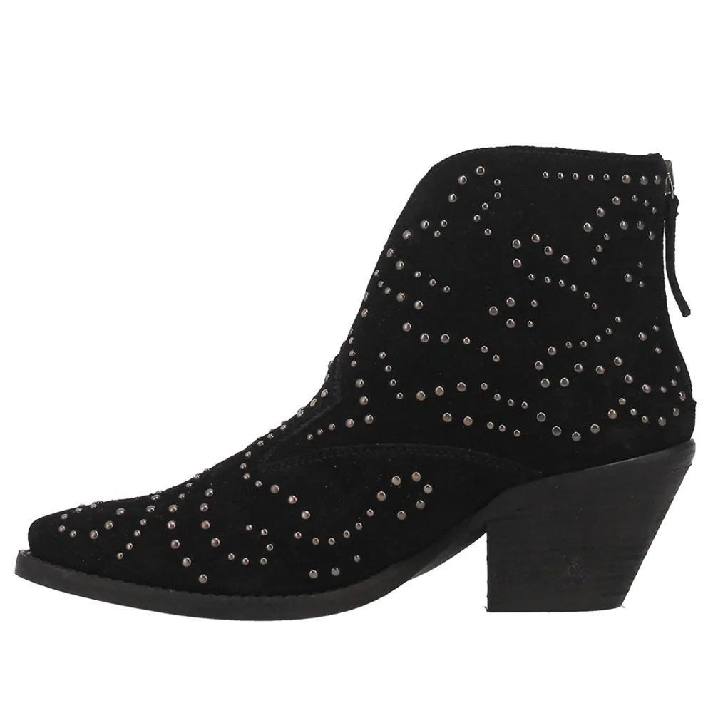 Denim N Diamonds Studded Zippered Cowboy Booties Bog Boots