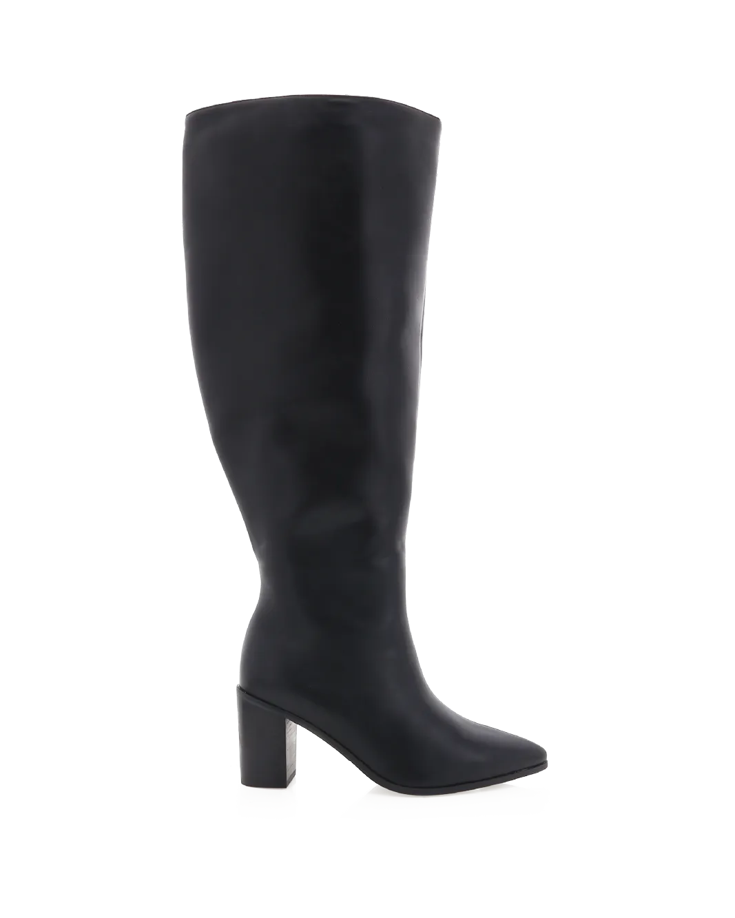 Knee High Pointed Toe Boots DESTINY EXTENDED CURVE - BLACK