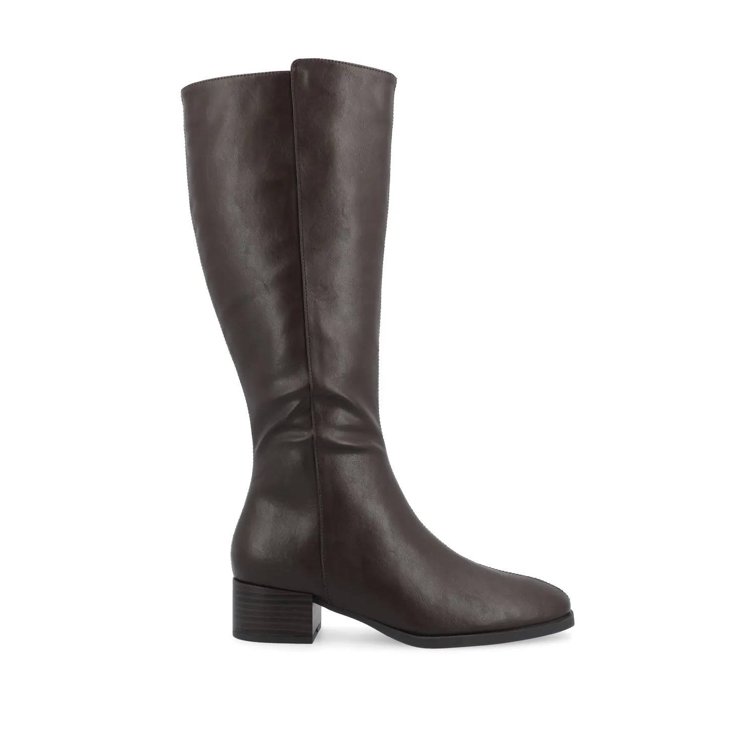 Leather Sole Boots DEVRI KNEE HIGH BOOTS IN WIDE CALF