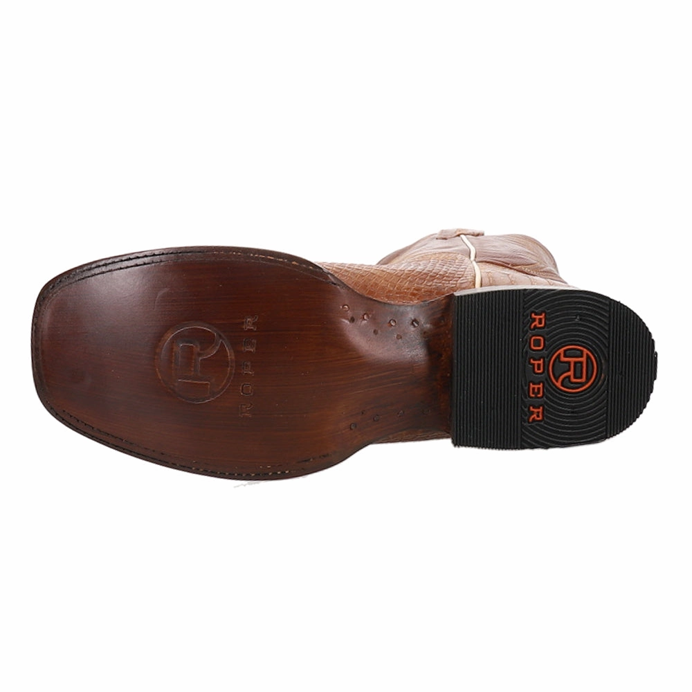 Gore-tex Boots Diesel Embroidered Python Animal Print Square Cowboy Boots