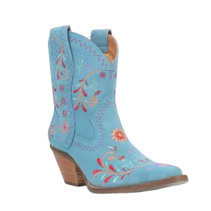 Dingo Ladies Sugar Bug Light Blue Western Booties DI179-BL Knee High Boots With Skirt