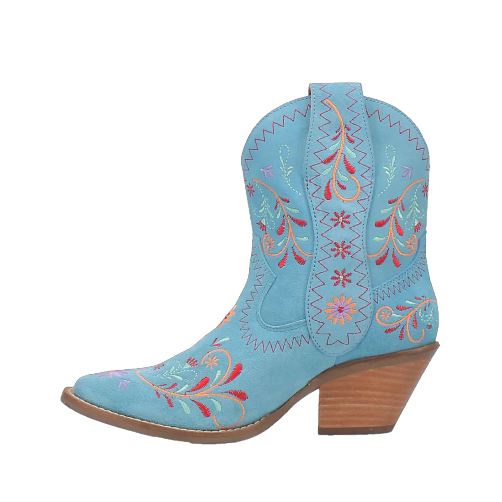 Dingo Ladies Sugar Bug Light Blue Western Booties DI179-BL Boots With Flag