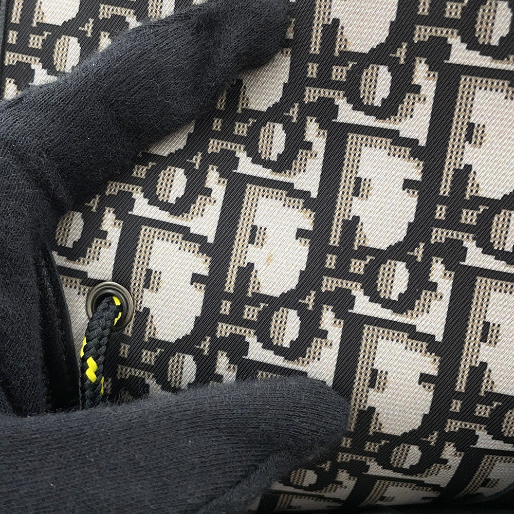 Dior DIORANGER long boots Black Canvas Leather Size 38 Pointy Cowgirl Boots