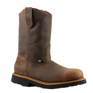 Thorogood Men's 10" Steel Toe Wellington Brown Work Boots 804-3310 Boots Of Spring Heeled Jack