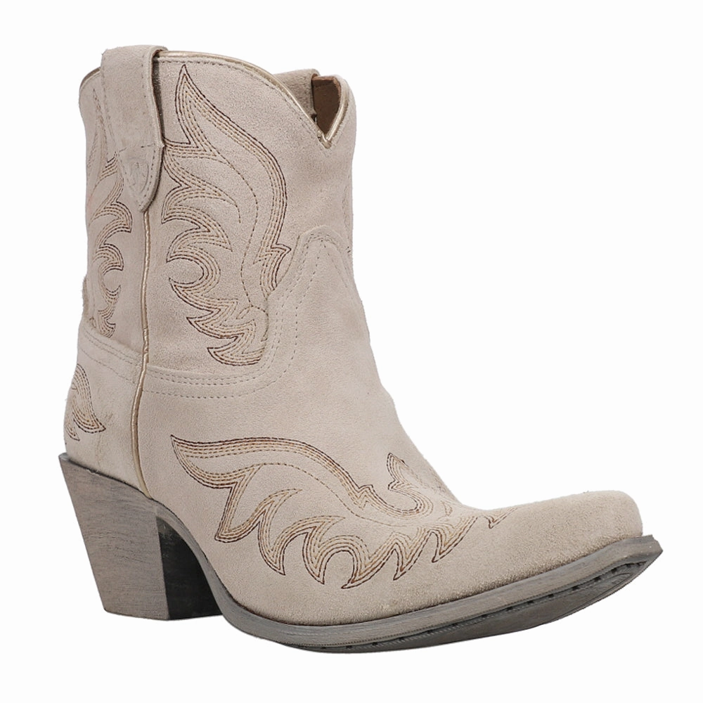 Rockin Leather Boots Chandler Embroidered Pointed Toe Pull On Cowboy Booties