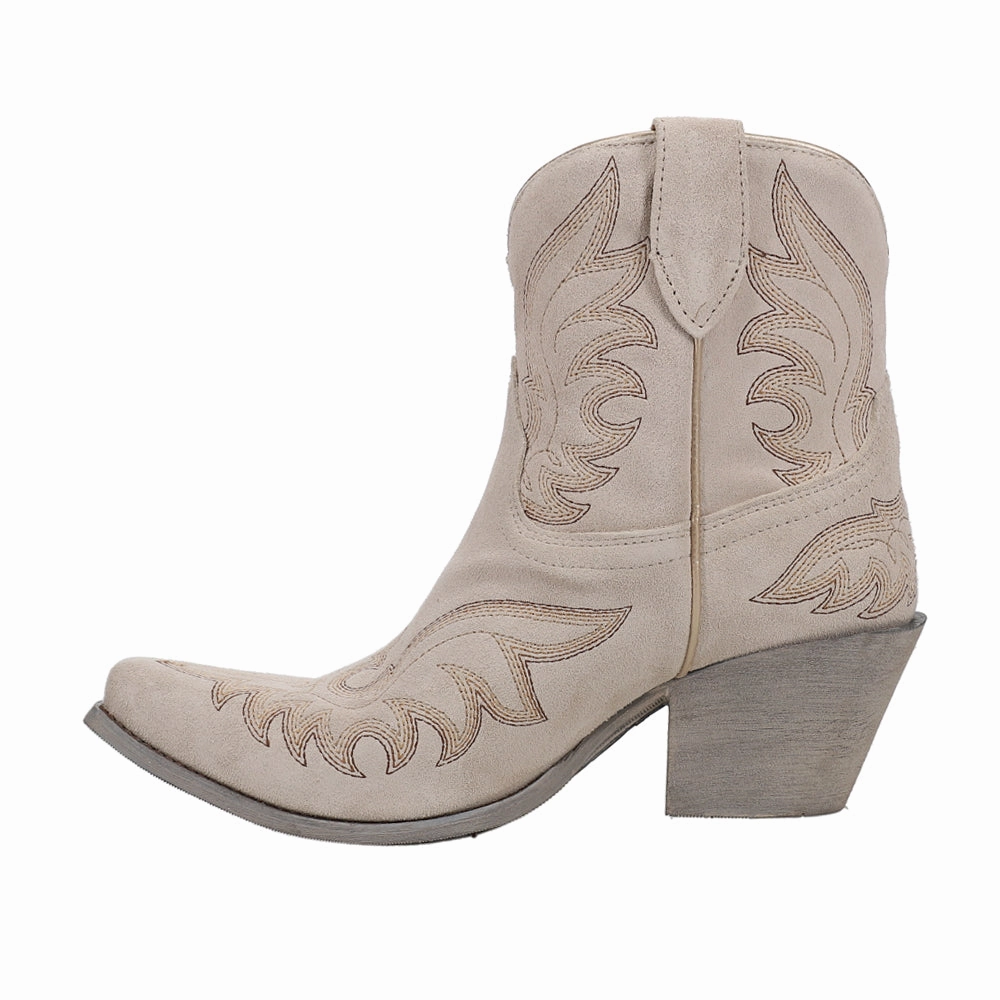 Chandler Embroidered Pointed Toe Pull On Cowboy Booties Deer Stags Boots
