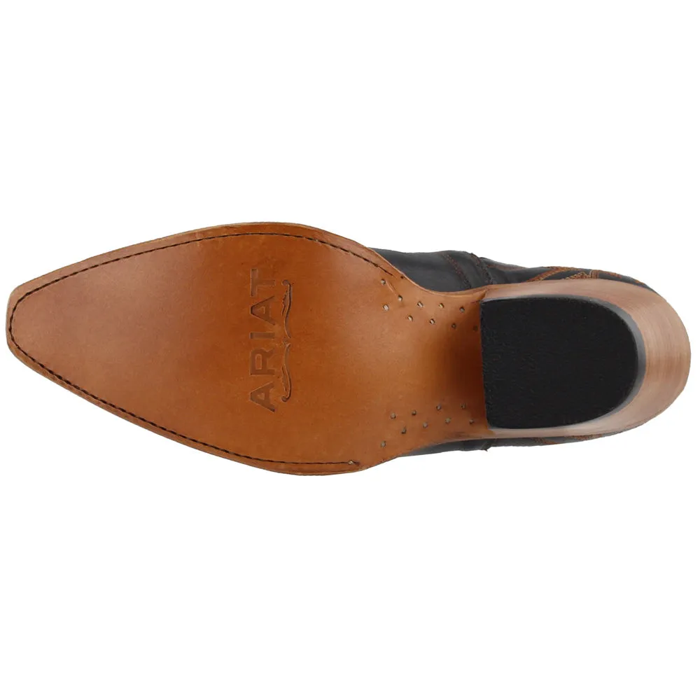 Leopard Print Western Boots Dixon Embroidered Snip Toe Cowboy Booties