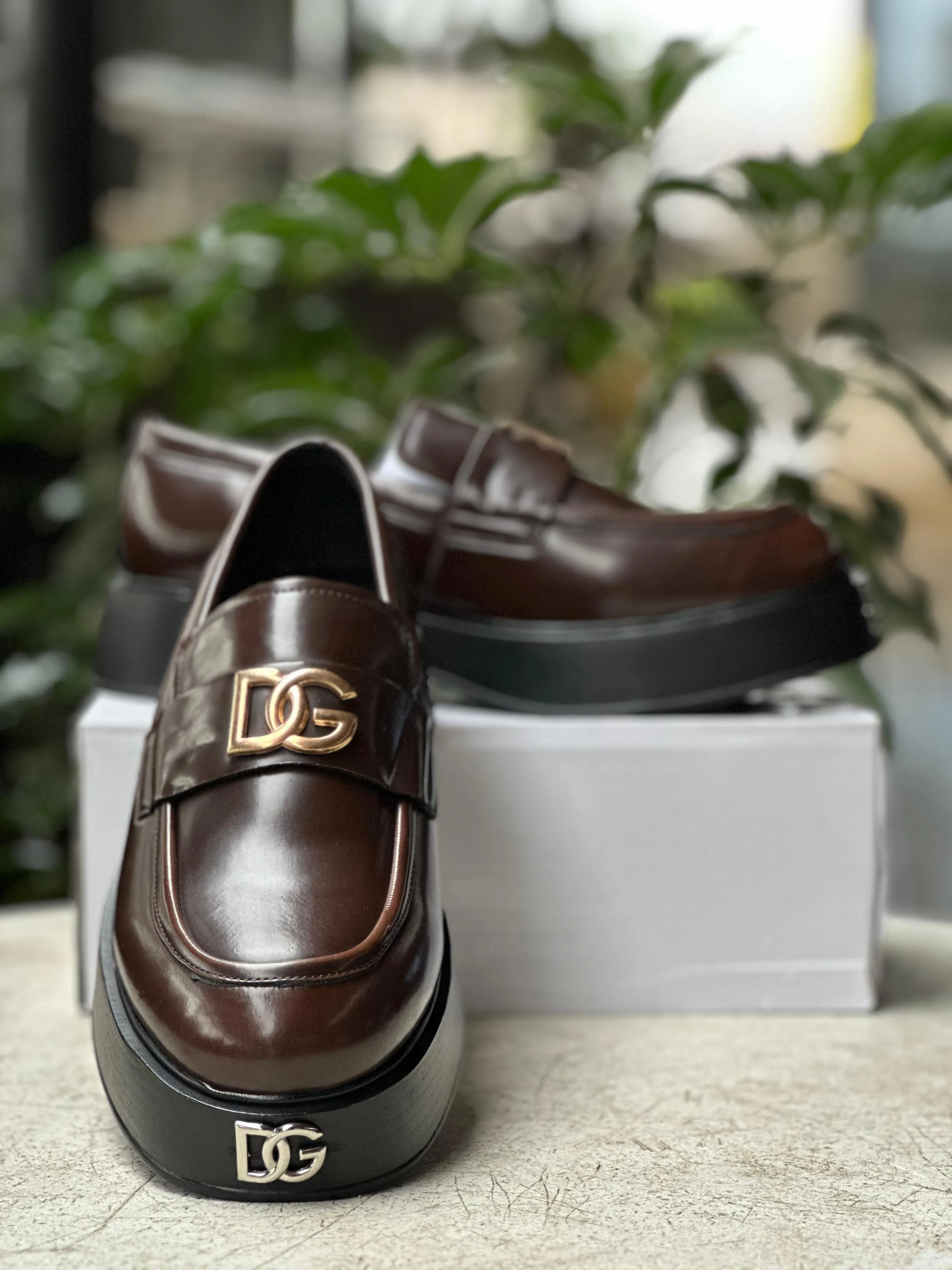 Slipon Sneakers Dolce & Gabbana Brown Platform Loafers