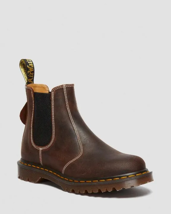 Dr. Martens 2976 Made In England Wax Commander Chelsea Boots Brown - Womens Chukka Boots Desert Boots