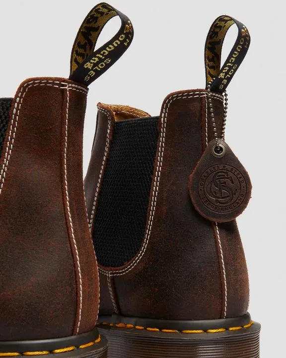 Dr. Martens 2976 Made In England Wax Commander Chelsea Boots Brown - Womens Pull And Bear Boots