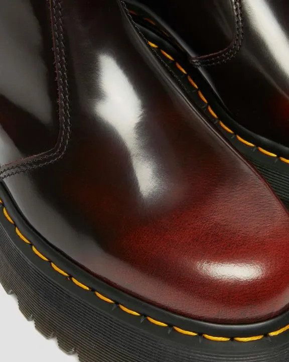Tall Dress Boots Dr. Martens Arcadia Leather Platform Chelsea Boots Cherry Red Arcadia - Mens
